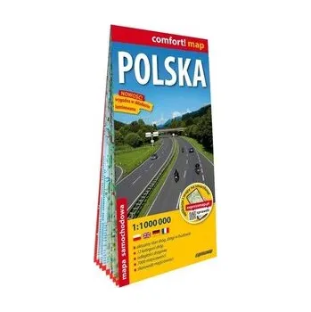 Cestování Comfort map Polska - mapa samochodowa 1:1 000 000 - praca zbiorowa
