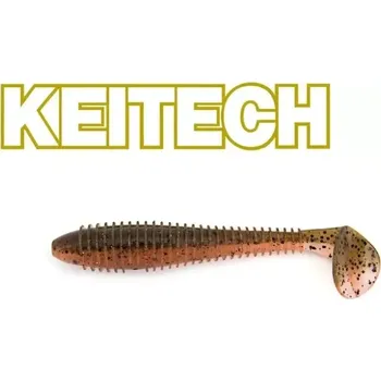 Umělá nástraha Gumová Nástraha Keitech Swing Impact Fat 4,8" 12cm Green Pumpkin Fire (5ks)