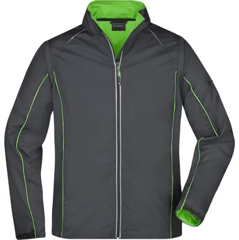 Pánská bunda Pánská softshellová bunda s odepínacími rukávy JN 1122 iron grey-green M