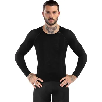 Pánské tričko SIROKO Pánské funkční tričko z vlny SRX Typhoon S ČERNÁ