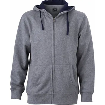 Pánská mikina Pánská mikina s kapucí "Lifestyle" JN 963 grey melange-navy M