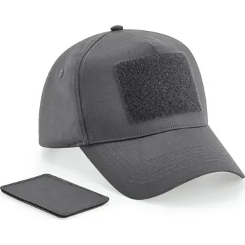 Pokrývka hlavy 5 panelová čepice s nášivkou B 638 graphite grey onesize