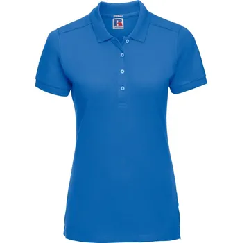 Dámské elastické piqué polo 566F azure blue XXL