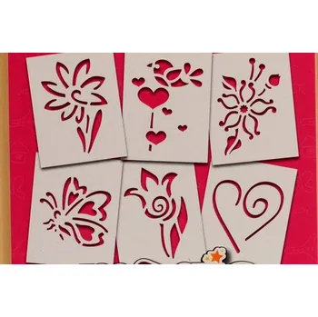 Dětské zboží Sada 6 ks šablon - Jaro