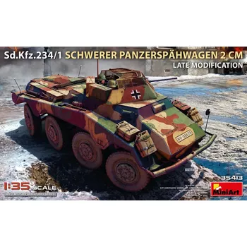 Plastikový model Miniart 1/35 Sd.Kfz.234/1 Schwerer Panzerspähwagen Late