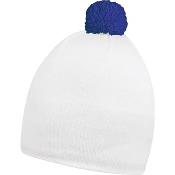 Čepice Zimní čepice Contrasting bílá-královská modrá (6Dwro) UNI