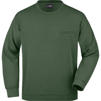 Pánská mikina Mikina s náprsní kapsou JN 924 dark green 3XL