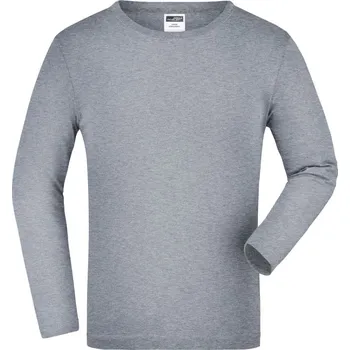 Chlapecké tričko Dětské tričko s dlouhým rukávem JN 913K grey heather S