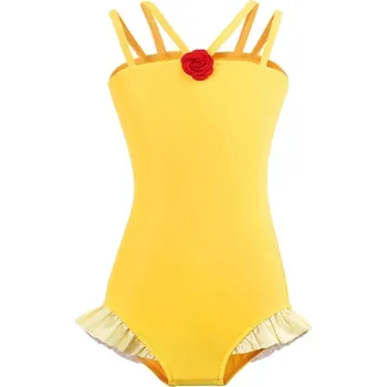 Dívčí plavky Disney Jednodílné dívčí plavky - na motivy Belly z oblíbené pohádky "Kráska a zvíře" Varianta: set G plavky bez doplňků (1 ks), Velikost: 100/2-3 roky