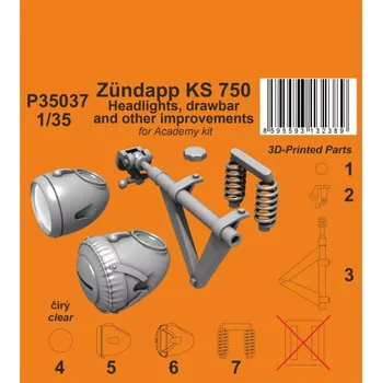 Plastikový model CMK 1/35 Zündapp KS 750 - upgrade set (ACAD) 3D-Print