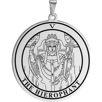 Přívěsek Ocelové tarotové přívěsky vintage | přívěsky na šperky, tarotové šperky - HIEROPHANT-496