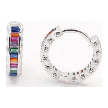 Náušnice Stříbrné náušnice kamenové kroužky