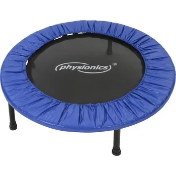 Trampolína Malá trampolína do interiéru na fitness skákání, modrá / černá, průměr 81 cm