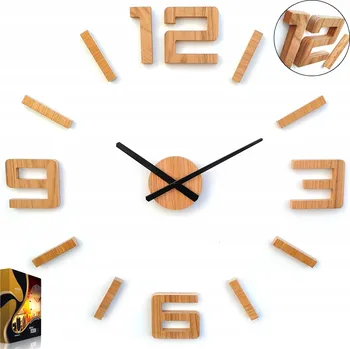 Hodiny Nástěnné hodiny ModernClock hnědé 75 cm