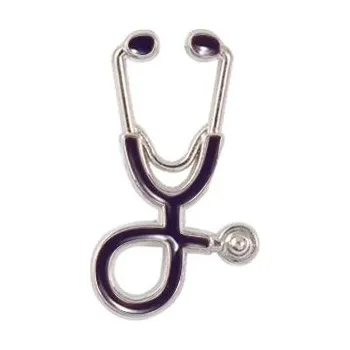 Barevný odznak s lékařským motivem | kovový odznak | lékařský šperk - Stříbrná Barva Fialová