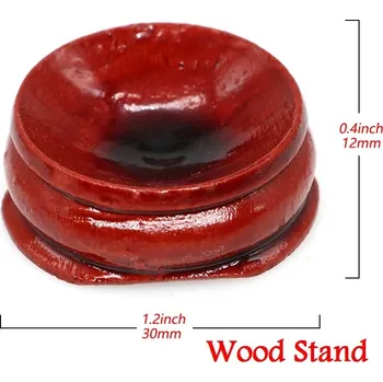 Kamenná minerální koule 30 mm | přírodní kámen | masážní koule - Dřevěný stojan , 5 KS