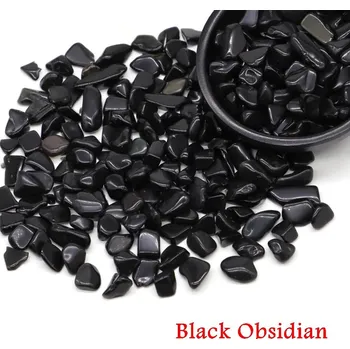 Přírodní kameny pro dekoraci | dekorativní kameny | harmonizační krystaly - Černý obsidián , 50 g