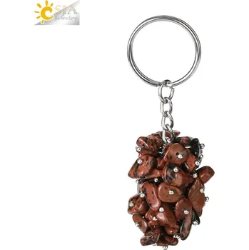 Přívěsek Krystalový přívěsek na klíče | ochranný amulet, pánský přívěsek - Mahagonie