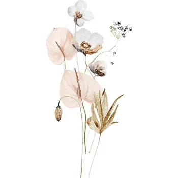 Obraz Minimalistický obraz na plátno s květinami | nástěnný obraz, plátno s motivem květin - PB7272 , A5 15x21 cm Bez rámu