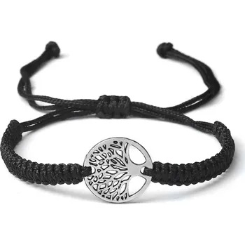 Náramek 2 ks Červený a černý pletený náramek | partnerské náramky, pletené náramky - Styl 24