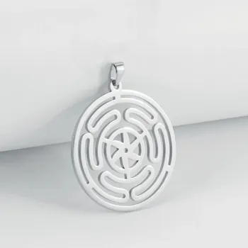 Přívěsek Hekatina kola trojitý měsíc přívěsek | magický amulet, wicca šperk - Styl A Barva oceli