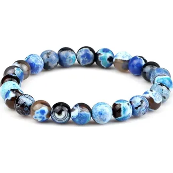 Náramek Stylový unisex náramek | pánské šperky | tibetské náramky - Modrý oheň