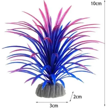 Dekorace do akvária Umělé akvarijní rostliny pro dekoraci | akvarijní dekorace | umělé rostliny - Světle modrá