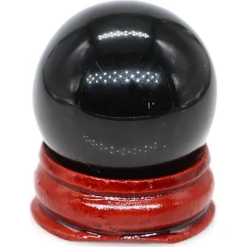 Kamenná minerální koule 30 mm | přírodní kámen | masážní koule - Černý obsidián , 5 KS