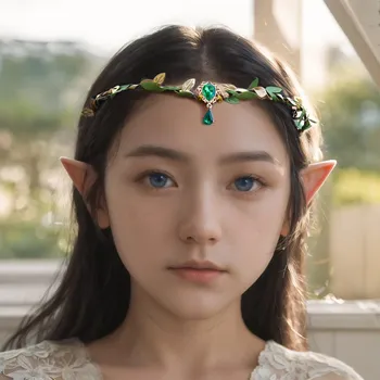 Čelenka Elfí čelenka s větvičkami a listy | elfí šperky, lesní tiára - jako obrázek-200005183