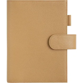 Diář Kožený obal na zápisník B6 | kožený obal, kožený diář - Oblázkové latte