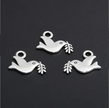 Přívěsek 50 ks Přívěsky holubice míru na náramky a náhrdelníky | přívěsky na šperky | diy přívěsky