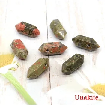 Přívěsek Přívěsek s přírodním kamenem | krystal přívěsek | přívěsek z přírodního kamene - unakit , 1 KS