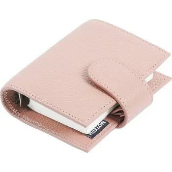 Diář Kožený diář s kroužky na cesty | kožený zápisník | malý diář - Oblázková Dusty růže