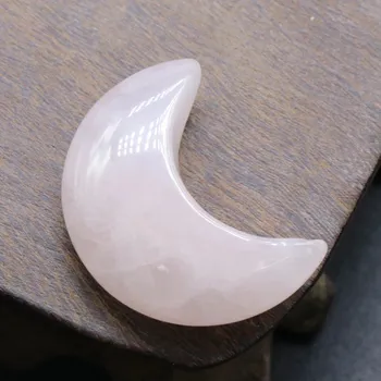Přírodní kámen Minerální kámen ve tvaru měsíce | krystal pro dekoraci | přírodní kámen - Rose Quartz , 30 mm