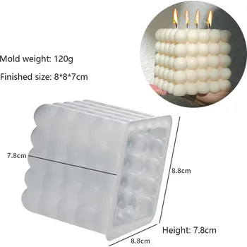 Silikonová forma na svíčky | forma na vosk | domácí dekorace - Kostková bublina