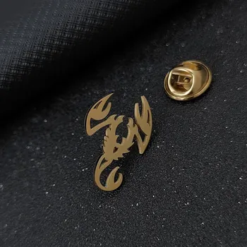 Brož Vintage brož štír nerezová | Elegantní doplněk - Zlato