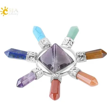 Minerální talisman pro meditaci a energii | přírodní kameny, meditační pyramida - Ametyst-201452310