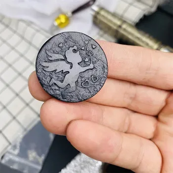 Šungitová destička na mobil s 3D vzorem | šungit kámen, ochranná destička - C