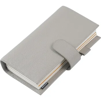 Zápisník Kožený cestovní zápisník pro organizaci | kožený diář, cestovní organizér - Oblázková šedá