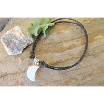 Náramek Korálkový náramek na kotník | letní šperk, plážový náramek - stříbro--S2