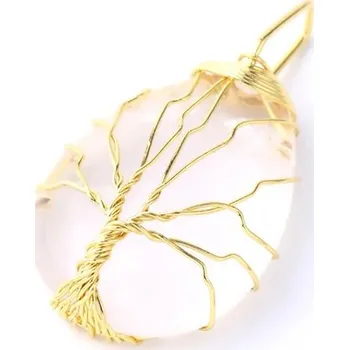 Náhrdelník Minerální náhrdelník se stromem života | přívěsek náhrdelník - Bílý kámen A