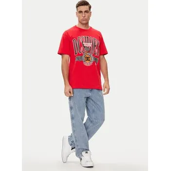 Pánské tričko DC Shoes T-Shirt Shy Town Hss ADYZT05345 Červená Regular Fit S