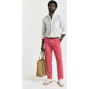 Pánské kalhoty KALHOTY GANT SLIM SUNFADED CHINOS WATERMELON RED
