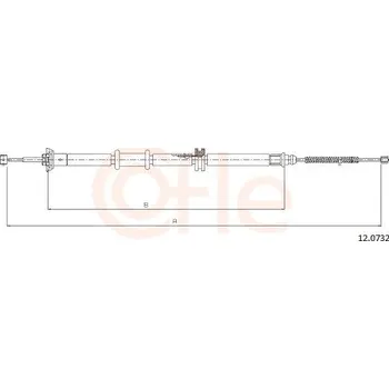 Lanko parkovací brzdy Lanovod parkovací brzdy COFLE 92.12.0732