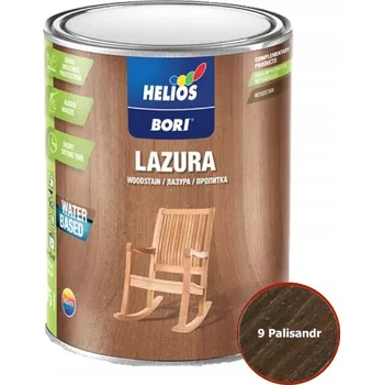 barva a nátěr na dřevo Helios Bori Vodouředitelná Lazura Barva: 9 Palisandr, Objem: 2,5l