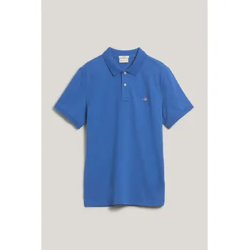 Pánská košile POLOKOŠILE GANT SLIM SHIELD SS PIQUE POLO RICH BLUE