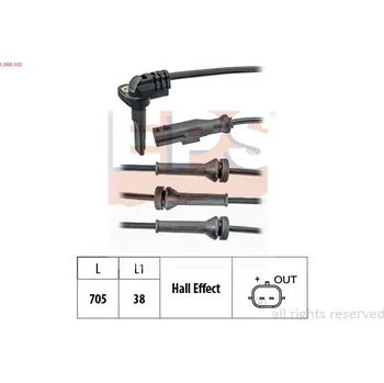 Přislušenství brzdového systému Snímač, počet otáček kol EPS 1.960.102