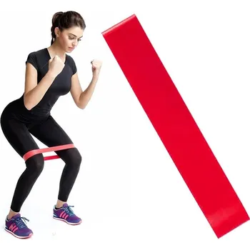 Odporové gumy pro domácí cvičení | posilovací gumy, cvičební gumy - červená - 25 LB