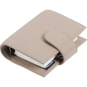 Diář Kožený diář s kroužky na cesty | kožený zápisník | malý diář - Oblázková taupe