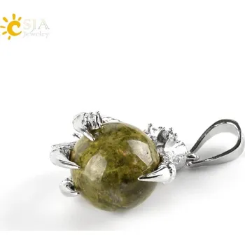 Přívěsek Přívěsek dračí spár s minerálem | přívěsek na krk, ochranný amulet - unakit